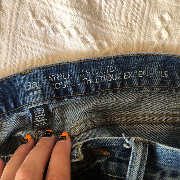 Gap Athletic Fit Blue Jeans Mens 30x32 Mid Rise Tapered Blue Denim Medium Wash - Picture 5 of 6